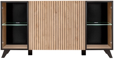 Kummut ASM Liam, pruun/must, 40 x 160 cm x 82 cm, 1 tk