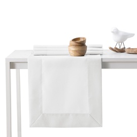 Galda celiņš DecoKing Pure, balta, 180 x 40 cm