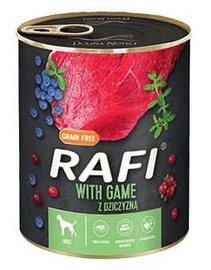 Влажный корм для собак Rafi With Game, дичь, 0.8 кг
