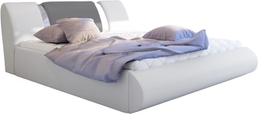 Кровать Flavio Soft 17 & Soft 29, 160 x 200 cm, белый/серый, с решеткой