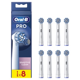 Zobu birstes uzgalis Oral-B EB60-8 Sensitive Clean Pro, balta, 8 gab.