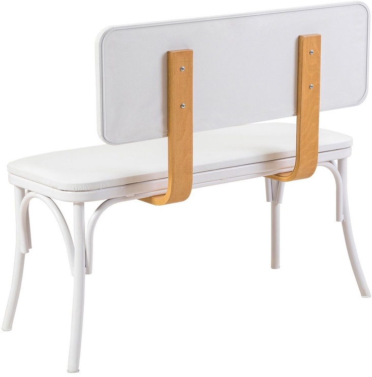Ēdamistabas komplekts Kalune Design OLV-SA-TK2, balts/koka