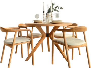 Ēdamistabas komplekts Kalune Design Albero 91, koka