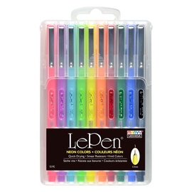 Ручка Marvy Le Pen 4300-10FX Neon Mix, многоцветный, 0.3 мм, 10 шт.