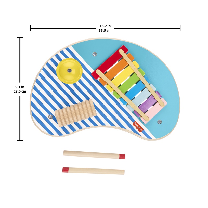 Puidust muusikariistade komplekt, muusikaline laud Fisher Price 3in1