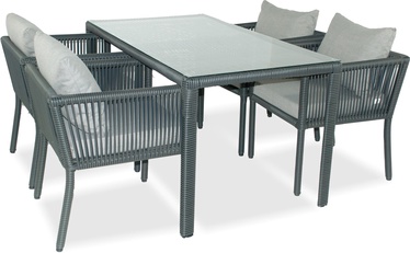 Välimööbli komplekt Floriane Garden Vera 140, hall, 1-4 istekohta