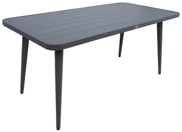 Dārza galds Home4you Wales 77706, tumši pelēka, 160 cm x 80 cm x 75.5 cm