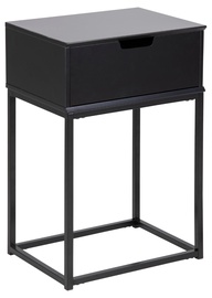 Naktinis staliukas Mitra, juodas, 30 x 40 cm x 61.5 cm