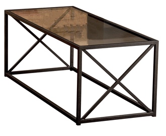 Kafijas galdiņš Kalune Design Geise, melna, 1200 mm x 500 mm x 450 mm