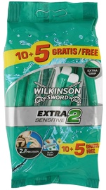 Raseerija Wilkinson Sword Extra 2 Sensitive, 15 tk