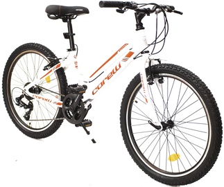 Детский велосипед, горный Corelli Banner MTB, белый/красный, 16", 24″