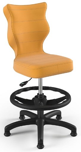 Детский стул Petit VT35 Size 3 HC+F, черный/желтый, 55 см x 76.5 - 89.5 см