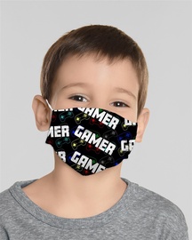Atkārtoti lietojama maska Mocco Gamer Child, melna