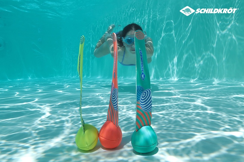 Sukeldumiskomplektid Schildkrot Neopren Diving Balls, kollane/roheline/oranž, 3 tk