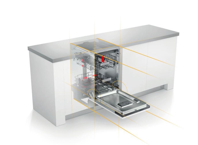 Bстраеваемая посудомоечная машина Whirlpool Wsic 3M17, нержавеющей стали