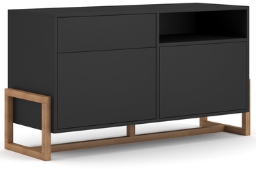 Kummut Oslo, must, 42 cm x 119.2 cm x 64.7 cm