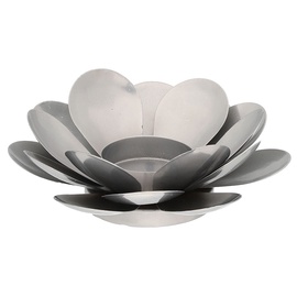 Svečturis 4Living Lotus 062566, metāls, sudraba