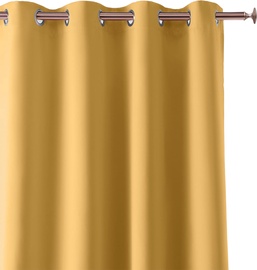 Nakts aizkari Room99 Aura, sudraba/sinepju, 180 cm x 250 cm