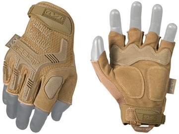 Darba cimdi pirkstaiņi Mechanix Wear M-Pact Fingerless Coyote MFL-72-011, tekstilmateriāls/ādas imitācija/neilons, brūna, XL, 2 gab.