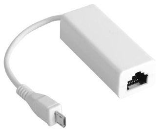 Адаптер MicroConnect Micro USB - RJ-45 Micro USB male, RJ-45 female, белый