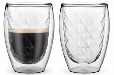 Dubultā stikla glāze EzyStyle Diamond, caurspīdīga, 0.25 l