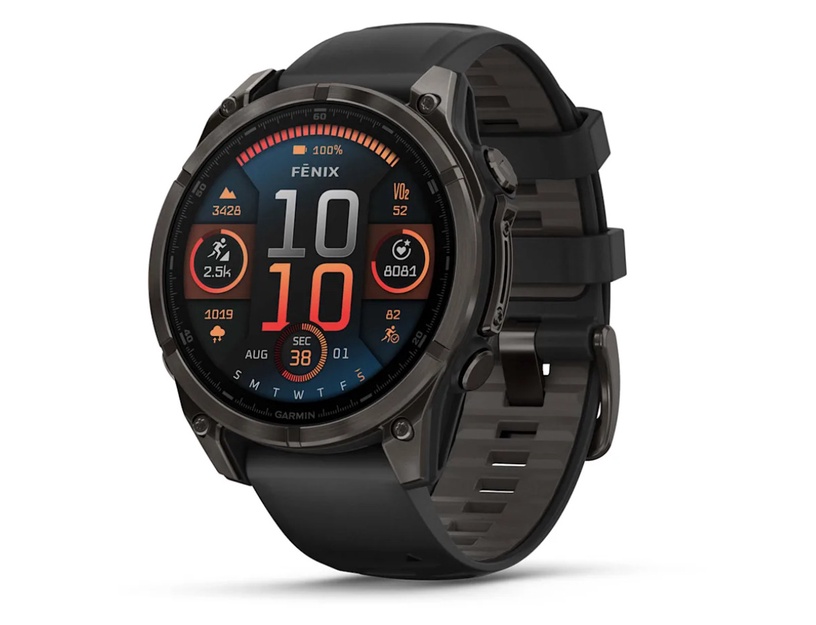 Nutikell Garmin Fenix 8 47MM AMOLED SAPHIRE 010-02904-21, must