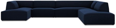 Kampinė sofa Micadoni Home Ruby Panoramic 7 Seats, tamsiai mėlyna, dešininė, 366 x 273 cm x 69 cm