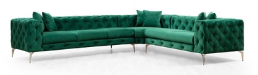 Stūra dīvāns Hanah Home Como, zaļa, kreisais, 350 x 270 cm x 73 cm