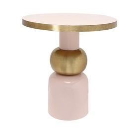 Kafijas galdiņš Kayoom Art Deco 2025, zelta/rozā, 51 cm x 51 cm x 53 cm