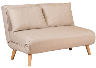 Diivanvoodi Hanah Home Folde 2-Seat, kreemjasvalge, 120 x 80 cm x 42 cm