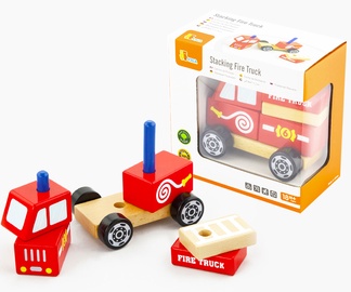 Izglītojošās rotaļlietas VIGA Stacking Fire Truck 50203
