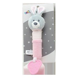 Погремушка Tulilo Bunny, розовый/серый