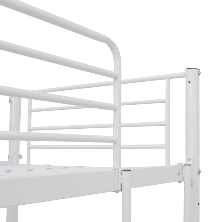 Двухъярусная кровать VLX Metal 287906, коричневый/белый, 210 x 97.5 см