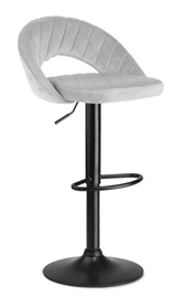 Bāra krēsls Swivel Meva, pelēka, 55 cm x 45 cm x 85 - 105 cm