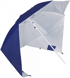 Pludmales lietussargs Springos Beach Umbrella, 210 cm, zila/balta