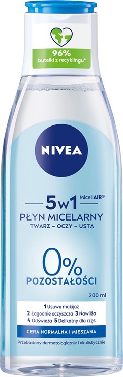 Micelārais ūdens Nivea MicellAIR® Skin Breathe, 200 ml, sievietēm