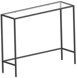 Konsoollaud Kalune Design Canvas, must, 30 cm x 100 cm x 80 cm