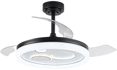 Griestu ventilators ar lampu CristalRecord Naira CCT