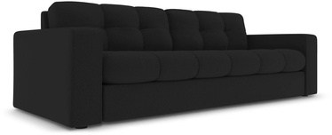 Dīvāns Micadoni Home Justin Velvet, melna, 202 x 90 cm x 72 cm