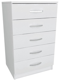 Ночной столик Kalune Design Diva v5, белый, 44 x 55 см x 90 см