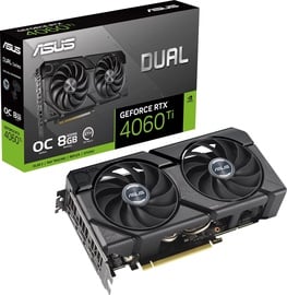 Vaizdo plokštė Asus GeForce RTX 4060 Ti EVO OC DUAL-RTX4060TI-O8G-EVO, 8 GB, GDDR6