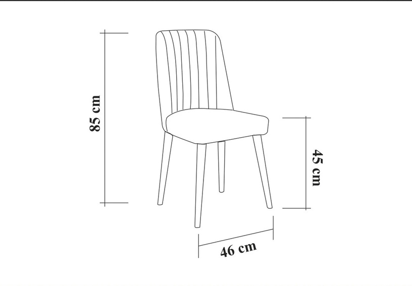 Ēdamistabas komplekts Kalune Design Vina 1005, krēmkrāsas/valrieksts