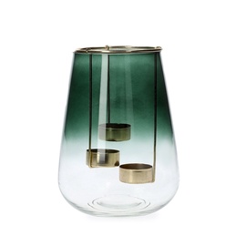Küünlahoidja Homla Galia Basic, klaas, Ø 15 cm, 20 cm, roheline