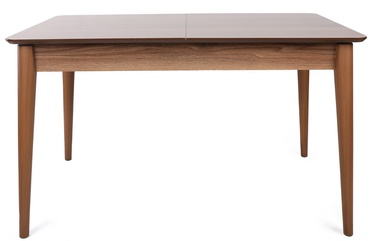 Обеденный стол c удлинением Kalune Design Lotus 1123, ореховый, 130 - 165 см x 80 см x 75 см