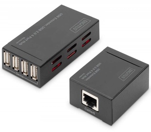 Buitinis ilgintuvas Digitus USB Extender DA-70143, juoda