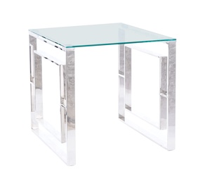 Žurnālgaldiņi Signal Meble Modern Allure B, caurspīdīga/sudraba, 550 mm x 550 mm x 550 mm