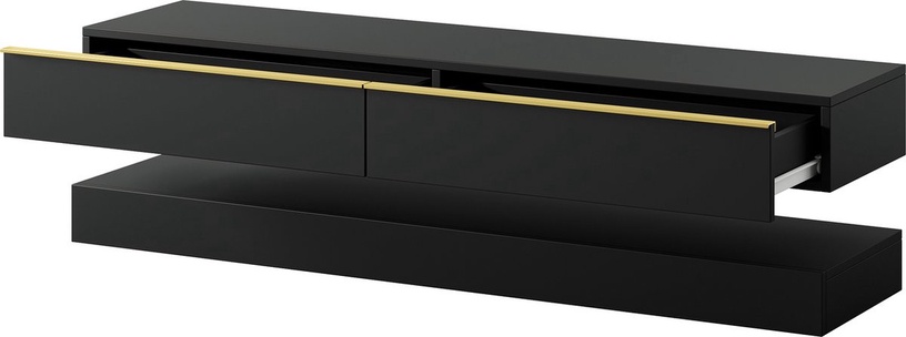 TV-laud Hylia, must, 34 cm x 140 cm x 45 cm