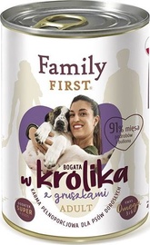 Влажный корм для собак Family First Rich In Rabbit, Pear, крольчатина, 0.4 кг