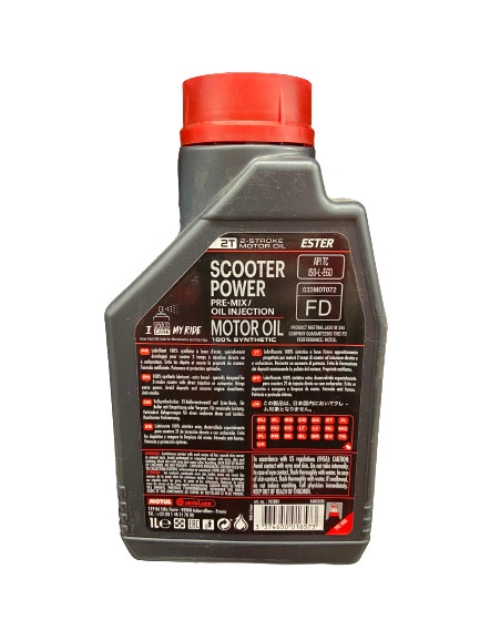Mootoriõli Motul Scooter Power 2T, sünteetiline, mototehnikale, 1 l