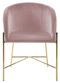 Стул для столовой Nelson 61272, золотой/розовый, 54 см x 56 см x 76 см
